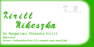 kirill mikeszka business card